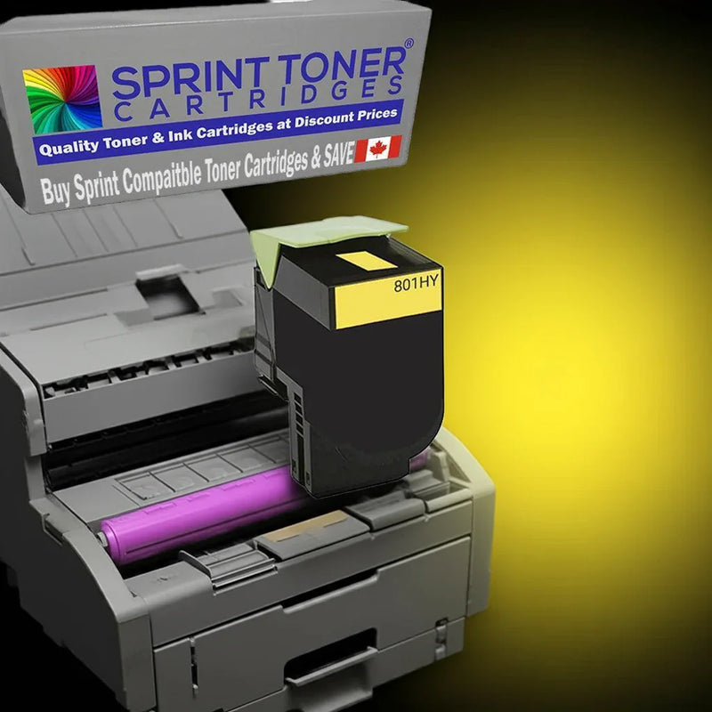 Load image into Gallery viewer, 80C1HY0 Lexmark Compatible Toner Cartridge, CX410 CX510 High Yield - Yellow