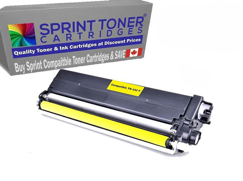 Load image into Gallery viewer, Compatible Brother TN433Y Yellow Toner Cartridge. 1 Pack - SprintToner -{ product.title }} , Brother Compatible Toner Cartridges , Sprint Toner , 433y 433C 433M 433BK,Brother Compatible Replacement Toner Cartridges,brother compatible toner cartidges,brother laser printers,brother laser toners,brother tn433,Brother Tn433Y,High yield,HL8260CDW,HLL8360CDW,HLL8360CDWT,MFCL8610CDW,MFCL8900CDW,TN-433Y,TN433,Tn433Y , SprintToner , sprinttonercartridges.com