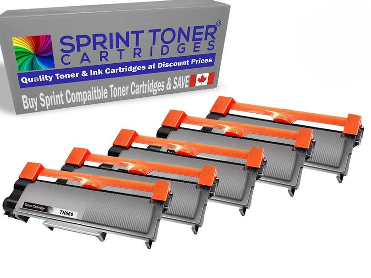 Compatible TN660 Brother Toner cartridge - Lowest price for 5 toners - SprintToner