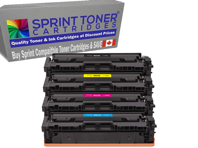 Compatible HP 414A Toner Cartridges. 4 Pack B/C/Y/M   W2020-21-22-23  With Chip