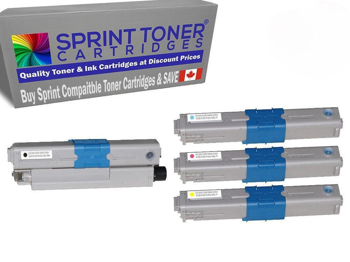 Compatible OKIDATA  CX2731MFP Laser Toner Cartridge 4 Pack B/C/Y/M