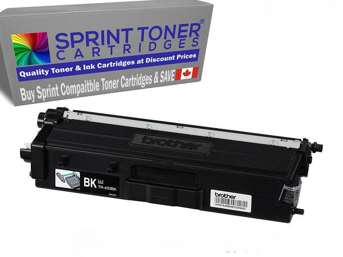 Compatible Brother TN433Bk Black Toner Cartridge - SprintToner