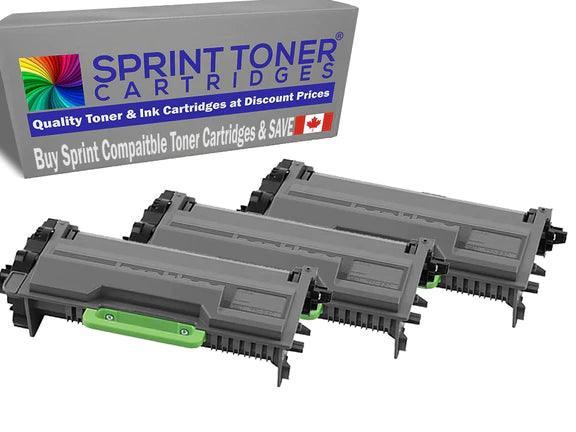 3 Pack Compatible Brother TN760, High Yield Toner Cartridges