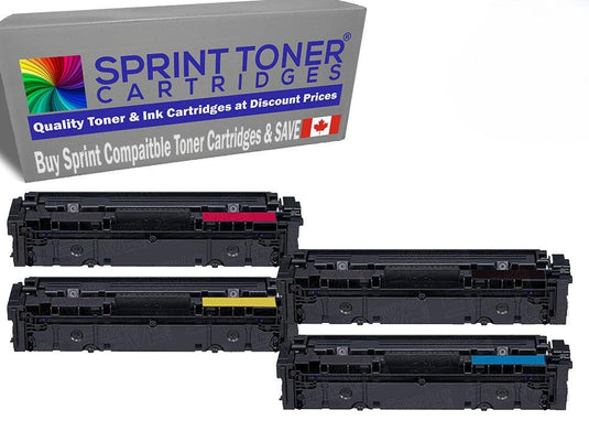 Compatible 4 Pack Canon 045H, 045 Toner Cartridges Colour Set 4 toners - SprintToner