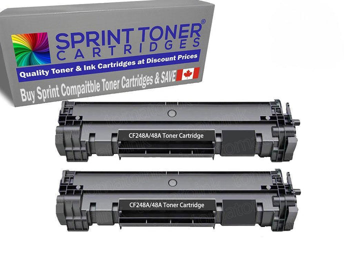 Compatible HP CF248A, 48A 2 Pack, Black Toner Cartridge Hp Laserjet Pro Printers, {With CHIP} - SprintToner