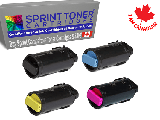 Compatible Xerox C600 C605 HIGH YIELD Toner Cartridge 4Pk B/C/Y/M