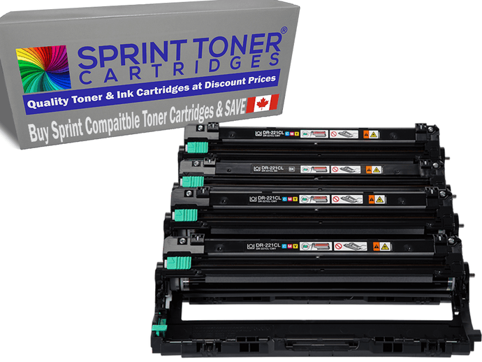 DR221CL Compatible Brother Drum Unit Set - 4 Drums, Pack - SprintToner