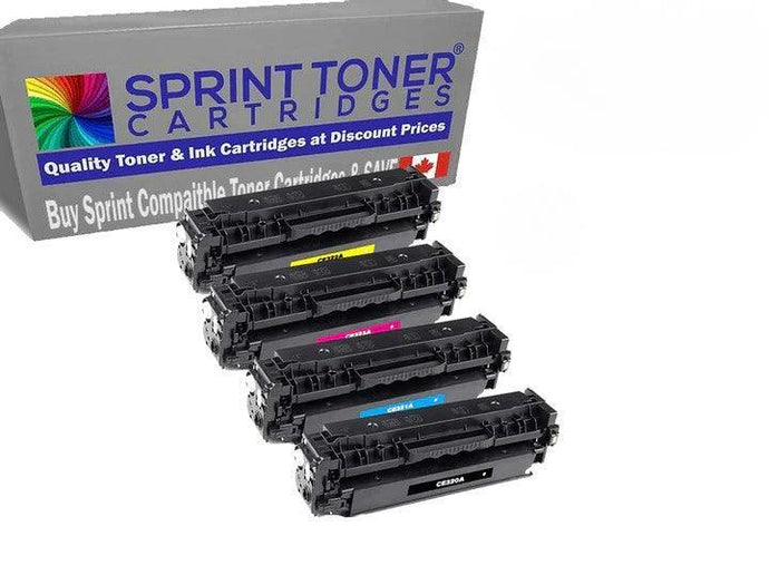 Combo Pack HP 128A Compatible Toner Cartridge Set, CE320A- CE323A - SprintToner